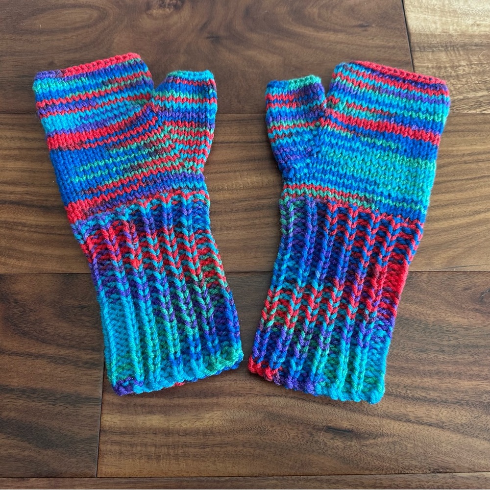 Handmade Knit Fingerless Gloves